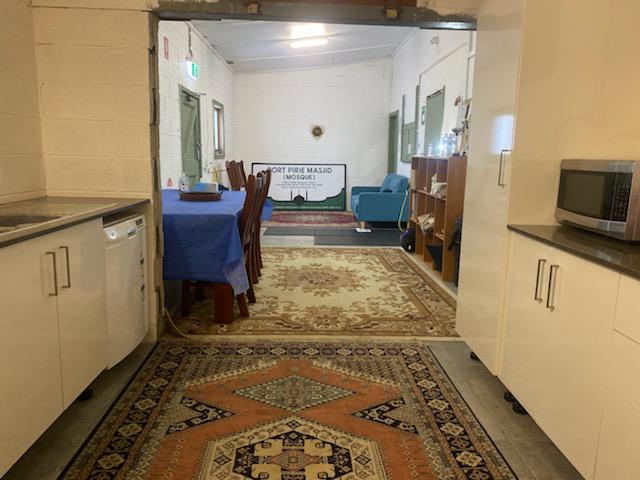 Kitchen and community dining room