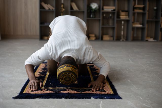 A worshipper in sujood